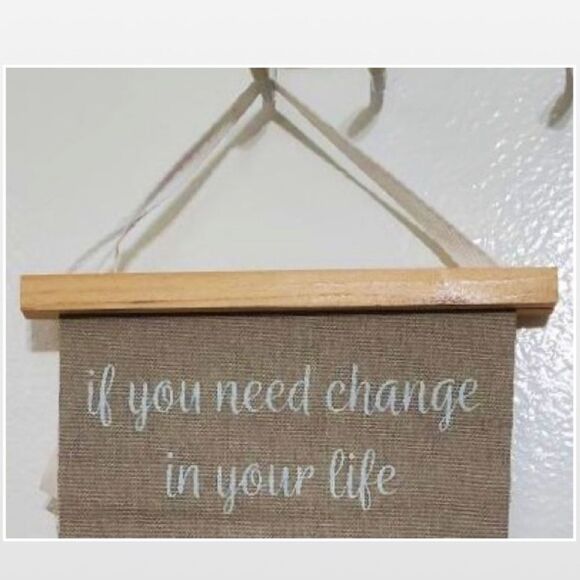 New Kathy Sign Laundry Wood Tapestry Home Decore NWT - Picture 3 of 11